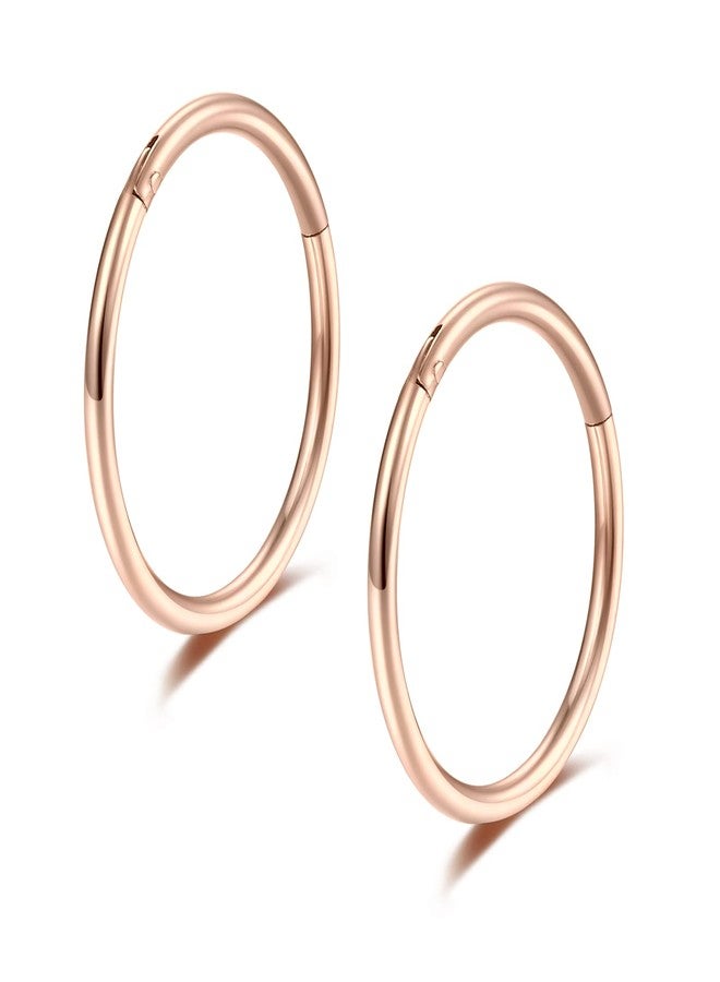 Lantine 16g Septum Rings 316L Surgical Steel Tragus Piercing Cartilage Hoop Earrings for Women Men 11mm - Image 1