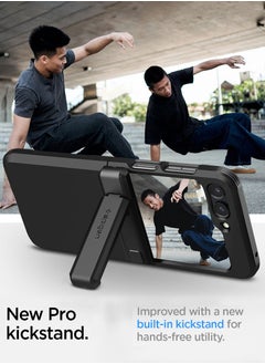 Spigen Tough Armor Pro P for Samsung Galaxy Z Flip 5 Case Cover with Hinge Protection & Kickstand - Black  - Image 2