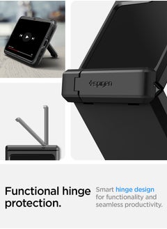 Spigen Tough Armor Pro P for Samsung Galaxy Z Flip 5 Case Cover with Hinge Protection & Kickstand - Black  - Image 3