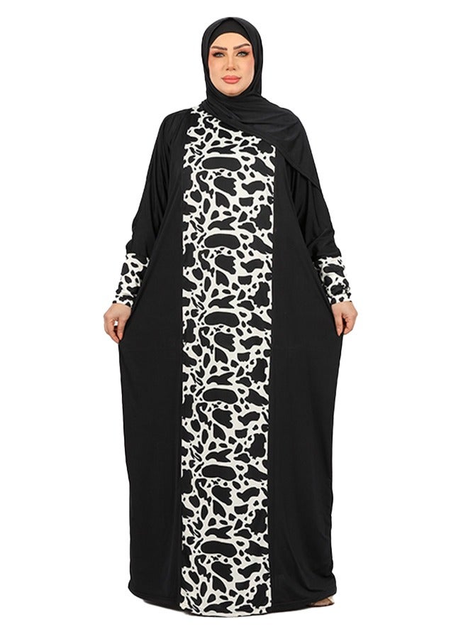 Zmurud Practical Saudi Jersey  prayer dress with headscarf from zmurud fashion - Image 1