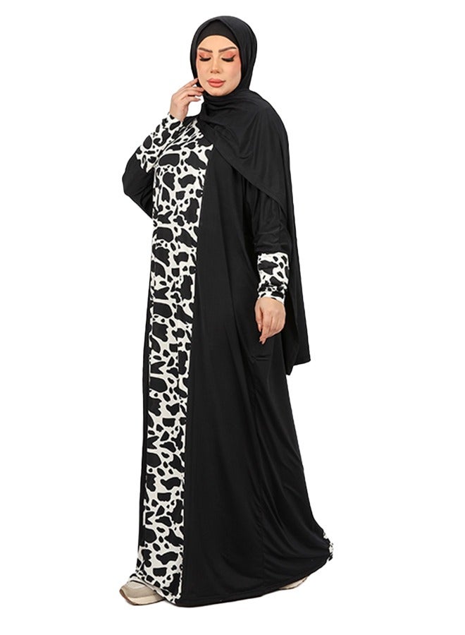Zmurud Practical Saudi Jersey  prayer dress with headscarf from zmurud fashion - Image 2