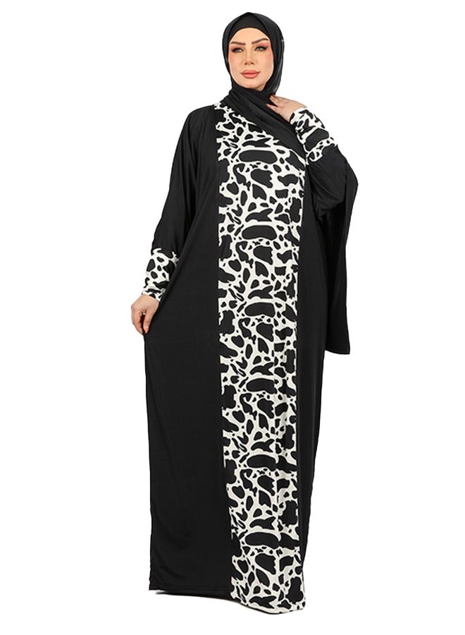 Zmurud Practical Saudi Jersey  prayer dress with headscarf from zmurud fashion - Image 3
