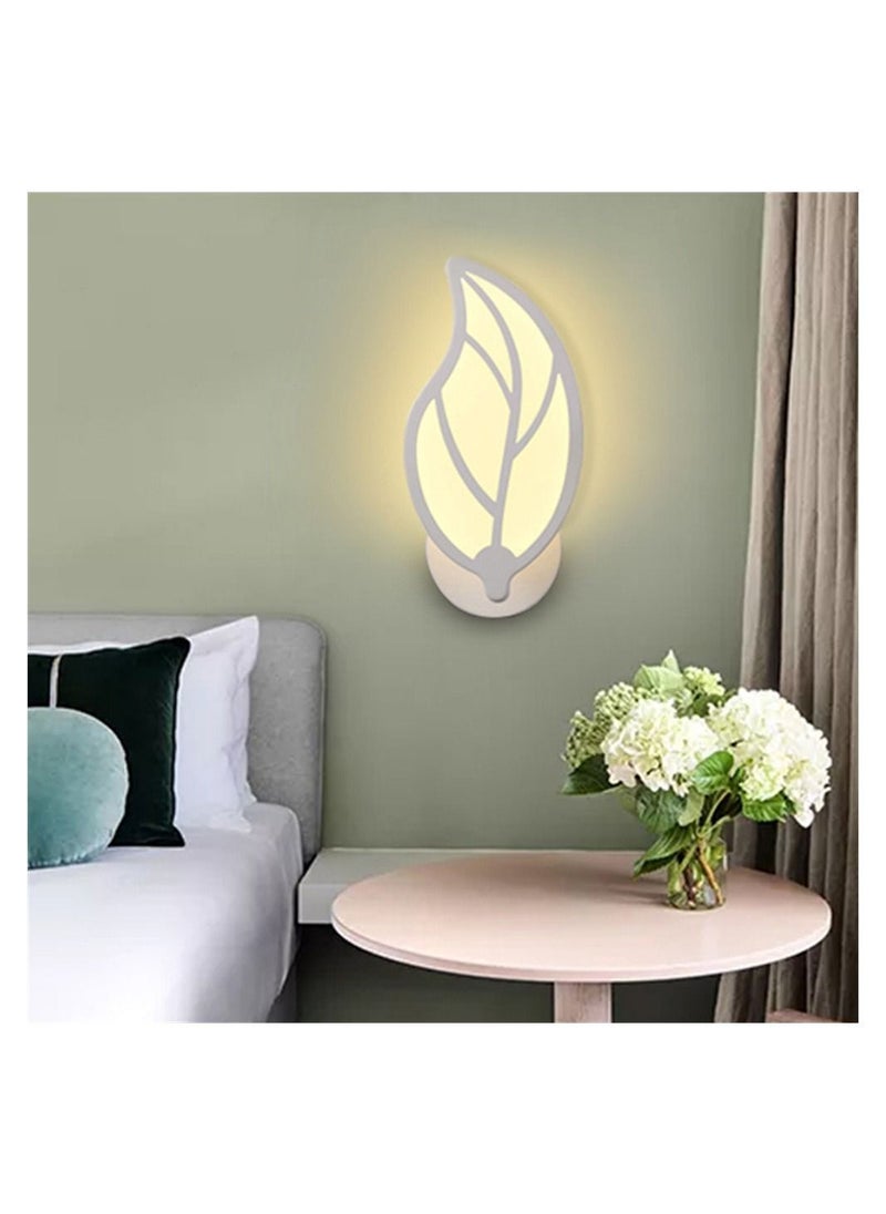 Y&D Leaf Wall Lamp Modern Lights Minimalist LED Bedside Night for Home Living Room Bedroom Lighting, Yellow Light  - Image 1