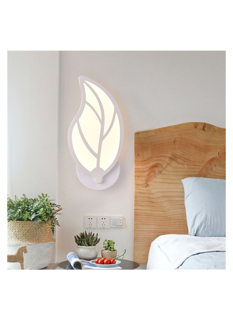 Y&D Leaf Wall Lamp Modern Lights Minimalist LED Bedside Night for Home Living Room Bedroom Lighting, Yellow Light  - Image 4