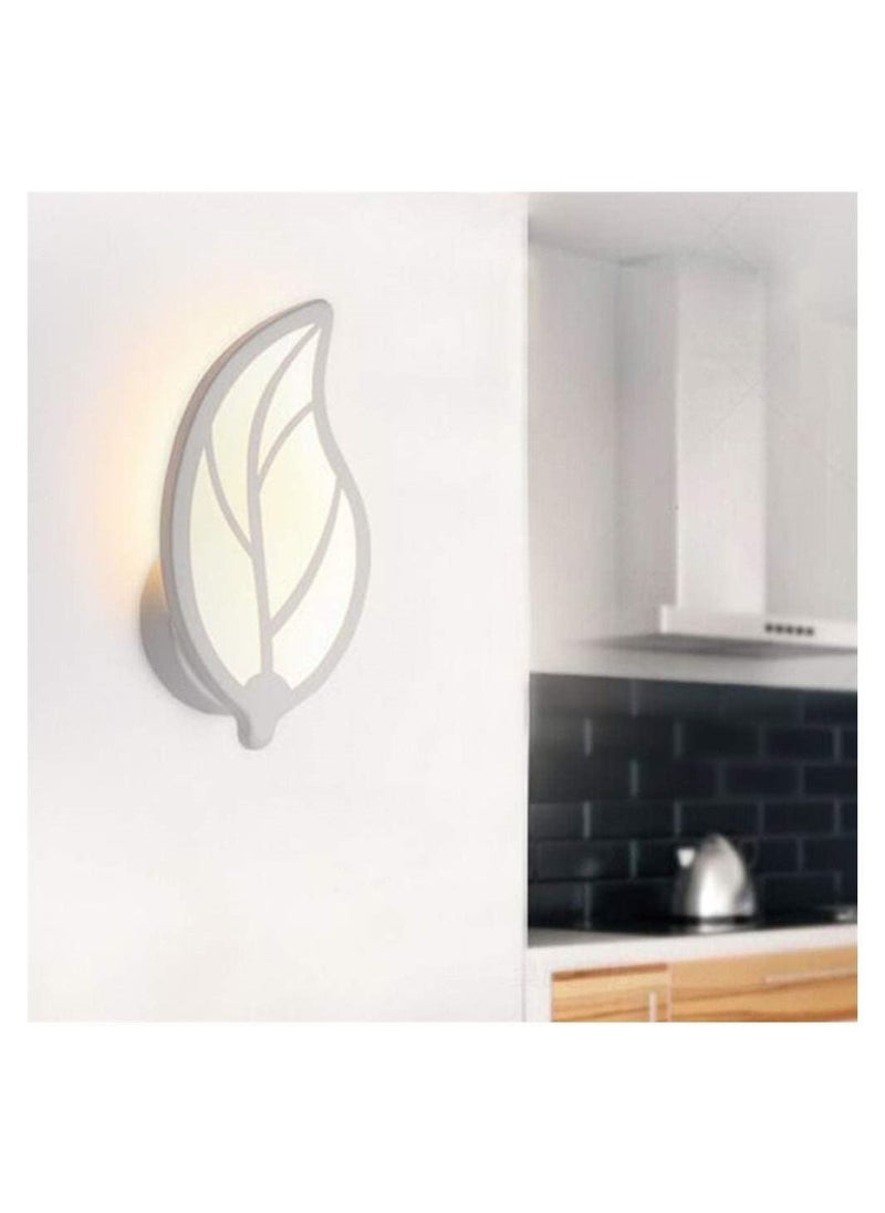 Y&D Leaf Wall Lamp Modern Lights Minimalist LED Bedside Night for Home Living Room Bedroom Lighting, Yellow Light  - Image 3