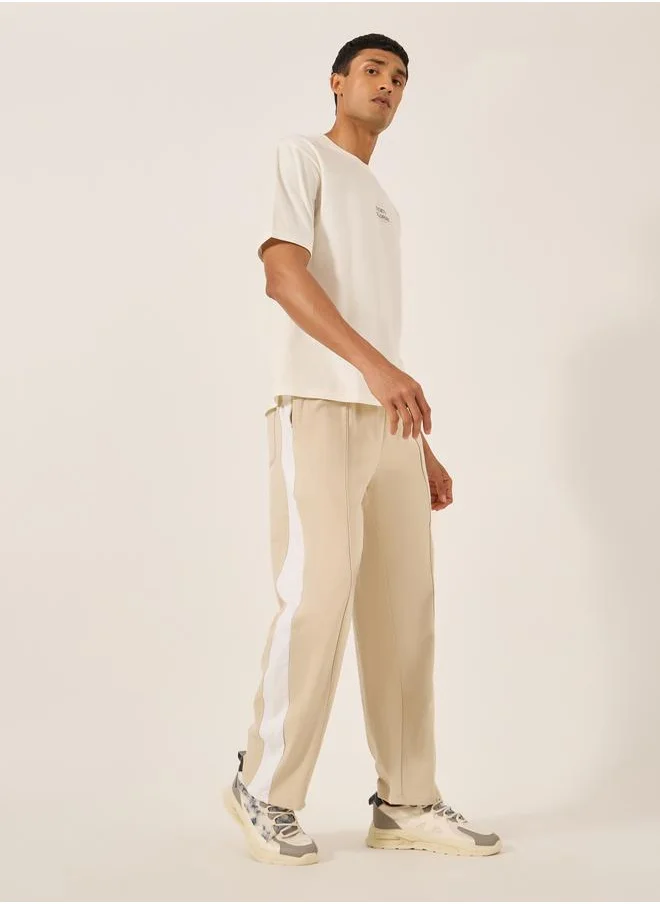 Styli Styli Side Contrast Panel Mid Rise Relaxed Fit Joggers