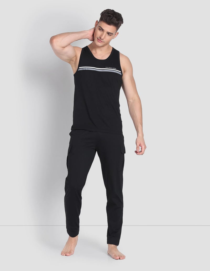 U.S. POLO ASSN. Lightweight Utility OJ002 Lounge Cargo Joggers - Pack of 1 (Black S) - Image 4