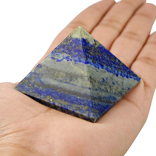 Crystu Natural Lapis Lazuli Pyramid for Reiki Healing and Crystal Healing Stone Pyramid Size 40-45 mm (Color : Blue) Pack of 1 pc - Image 2