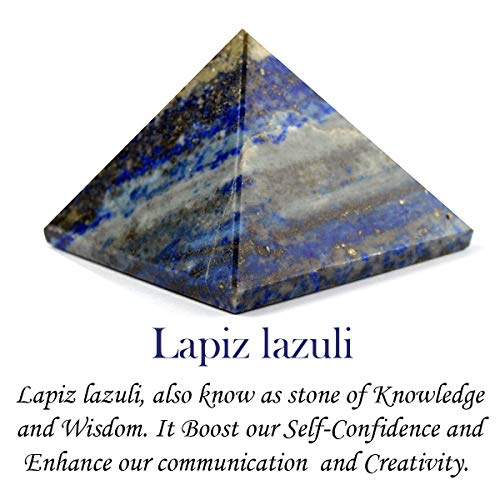Crystu Natural Lapis Lazuli Pyramid for Reiki Healing and Crystal Healing Stone Pyramid Size 40-45 mm (Color : Blue) Pack of 1 pc - Image 5