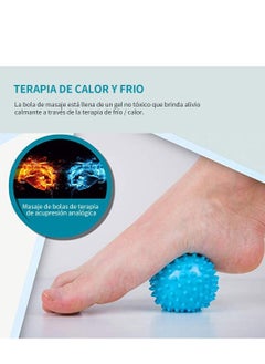 NIBEMINENT Massage Ball Deep Tissue and Relaxation Mobility Spiked for Myofascial Textured to Relieve Foot Pain 2 units  - Image 2