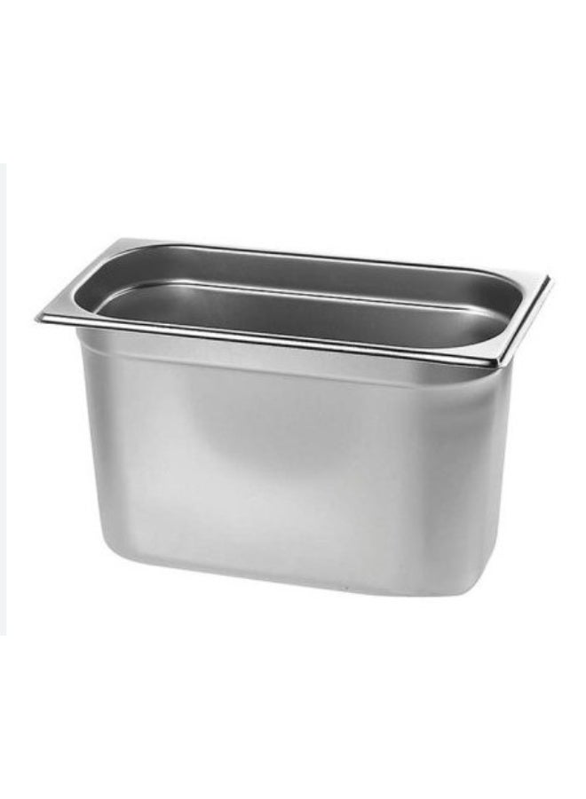 Stainless steel gastronorm (GN) container/pan 1/9 (176 x 108 x 150 mm) Capacity: 1.2 liter,  Value Pack of 6 Pieces - Image 1
