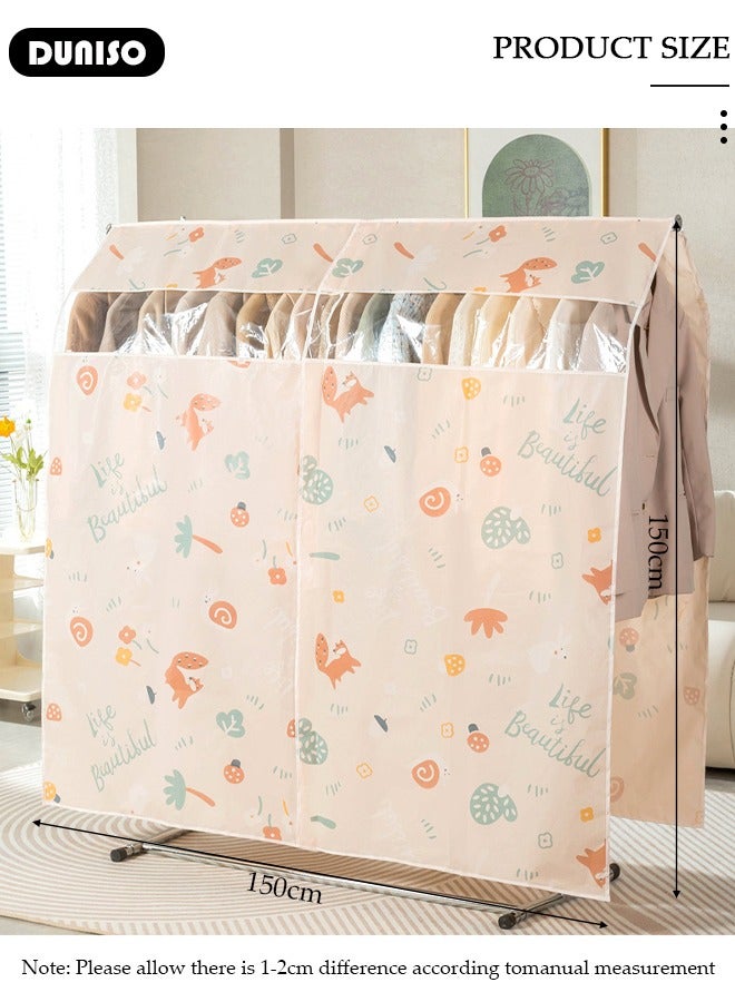 DUNISO Extra Large Hanging Garment Bags, Clothes Bags with Smooth Zipper and Velcro for Home, Waterproof Garment Bags for Closet Storage, Wardrobe Clothes Protector, Breathable Dust Cover for Shirts, Coats, Dresses, Suits - Image 4