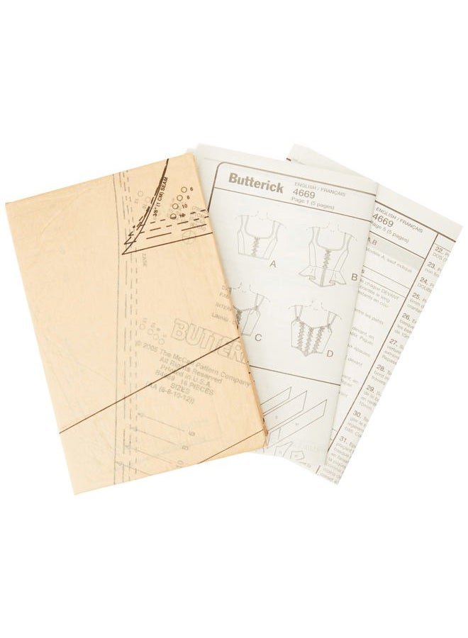 BUTTERICK PATTERNS B4669 Misses' Corset, Size AA (6-8-10-12) - Image 2