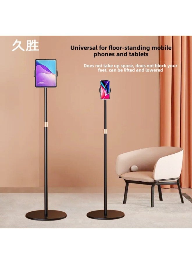 Direct Floor Flat Bracket Can Lift Metal 360 Degree Rotating Floor Lazy Mobile Phone Universal Bracket-Color:Black Lifting Mobile Phone 166cm - Image 2