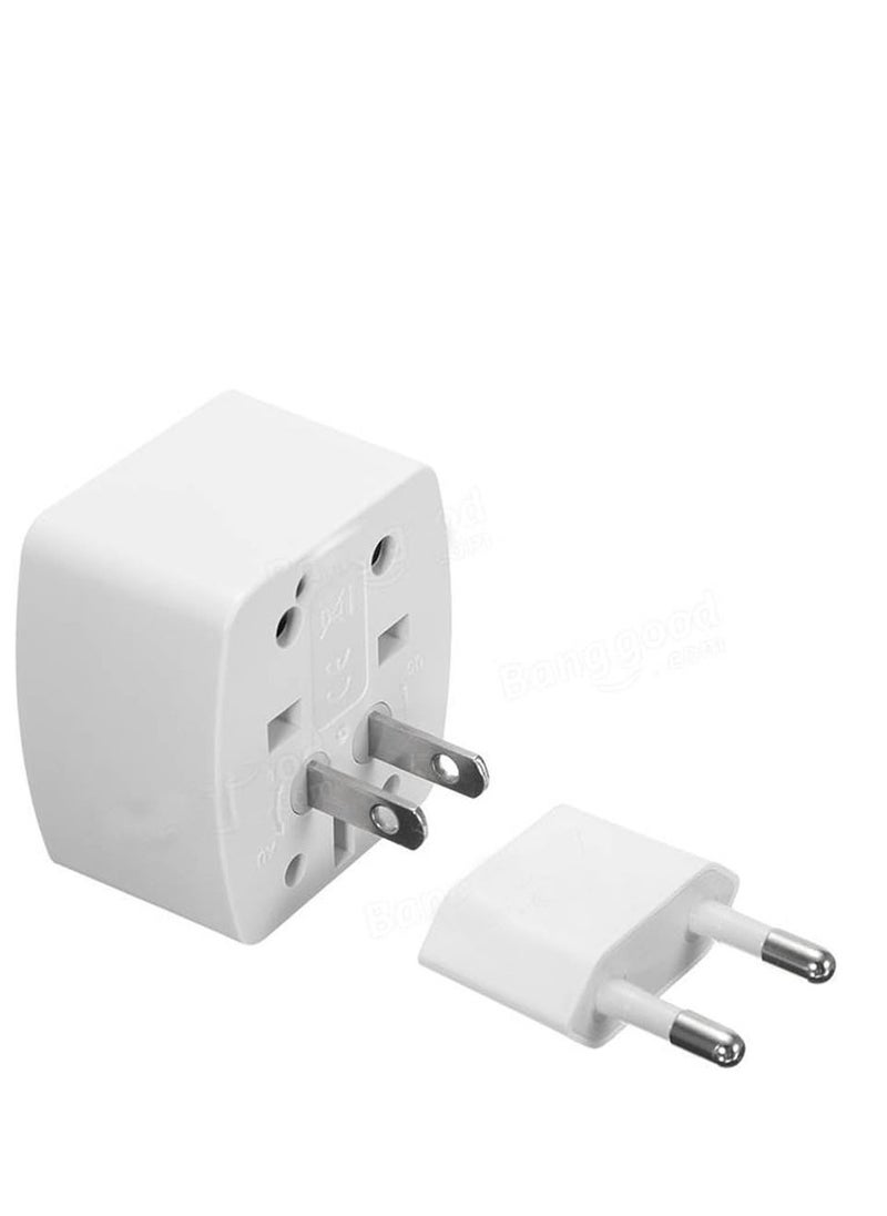 LDNIO - Z4 Universal Plug Adapter ABS VO With UK/EU/US/AU Pin & 2 Universal Socket (6A) - White - Image 1