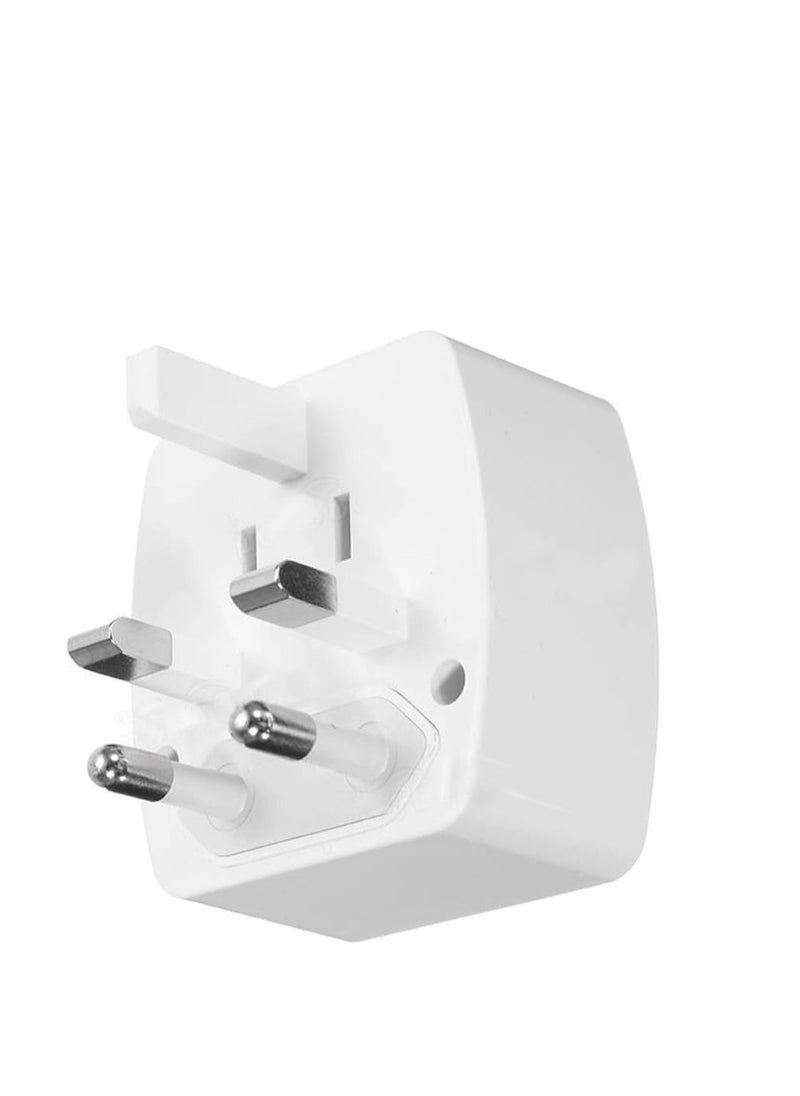 LDNIO - Z4 Universal Plug Adapter ABS VO With UK/EU/US/AU Pin & 2 Universal Socket (6A) - White - Image 1
