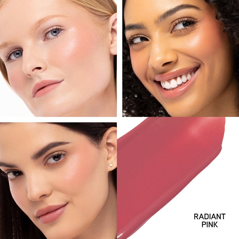 Physicians Formula Mineral WearÂ®Diamond Filler Cheek & Lip Color, Serum-to-Cream Multi-Use Liquid Blush Formula, Plumps & Smooths for Fuller Looking Cheeks & Lips, Monochromatic Look - Radiant Pink - Image 4