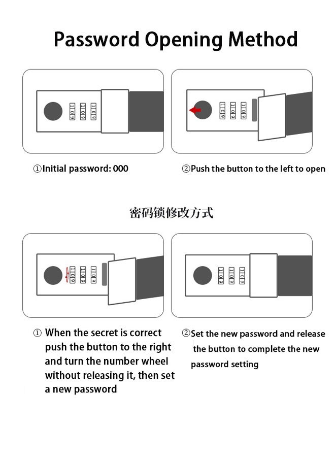 GMORO Lock Notebook Combination Lock Student Diary Notebook A5 Business Diary PU Leather Cover Page 200 - Image 5