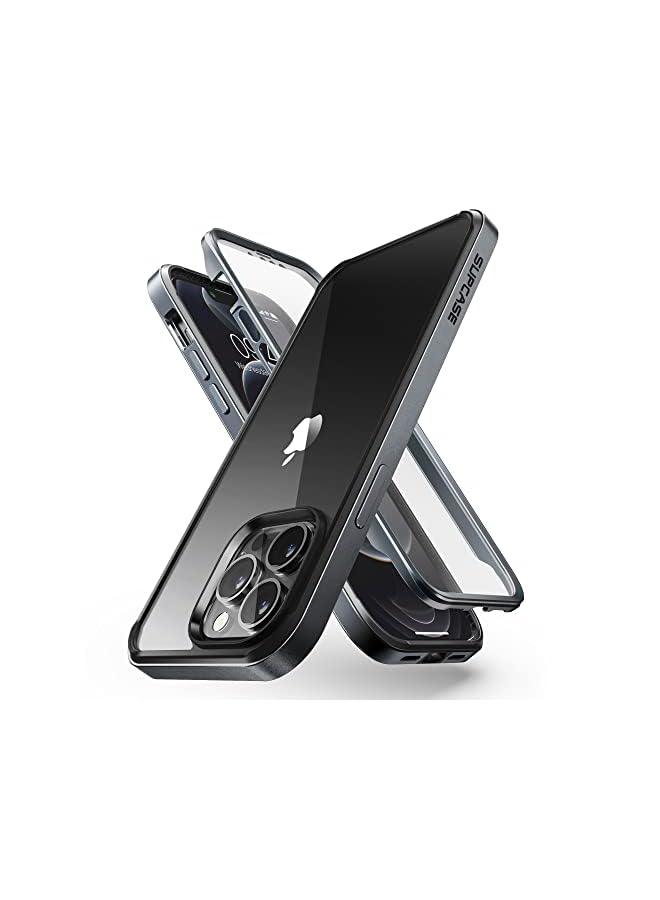 SupCase UB Edge Pro Series Case for iPhone 13 Pro Max (2021 Release) 6.7 Inch, Slim Frame Clear Protective Case with Built-in Screen Protector (Black) - Image 2