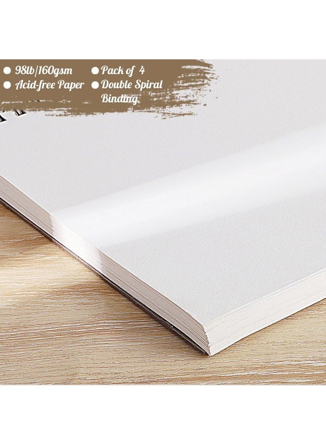 Prudiut 4 Pack Mixed Media Sketchbook, 5.5x8.5 inches Drawing Paper Sketch Book, 98lb/160gsm Heavyweight Spiral Bound Sketch Pads, Suitable for Artist, Drawing, Painting, Sketching(200 Sheets) - Image 4