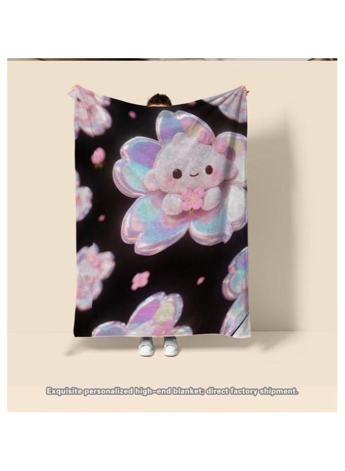 general Children's or student cartoon flannel thin blanket (warm and comfortable, suitable for sleep, games) 100cm*150cm - 193 - Image 1