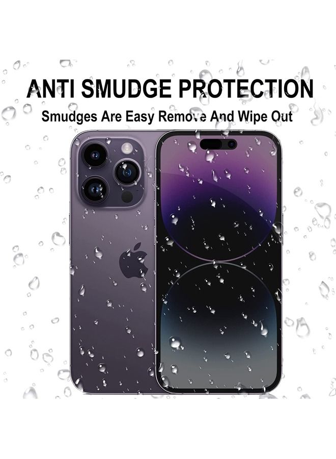 Captaintech Tempered Glass Screen Protector for iPhone 14 Pro Max , 2 Pack HD Clear Anti Spy Anti Scratch Screen Film Cover High Hardness Anti-Fingerprint Bubble-free Screen Protector Cover - Image 5