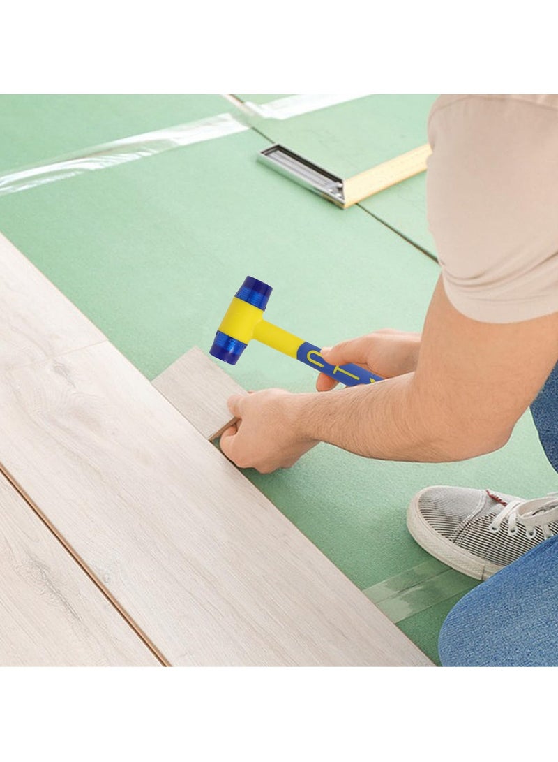 SYOSI Rubber Mallet, 33mm Double Faced Soft Hammer with Ergonomic Anti-Slip Handle for Jewelry Leather Crafts Woodworking Camping - Image 4