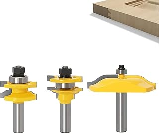 APlus APLUS 3Pcs Ogee Rail & Ogee Raised Panel Router Bit Set [ 1/2-Inch Shank ], Wood Milling Cutter Woodworking Tool - Image 1