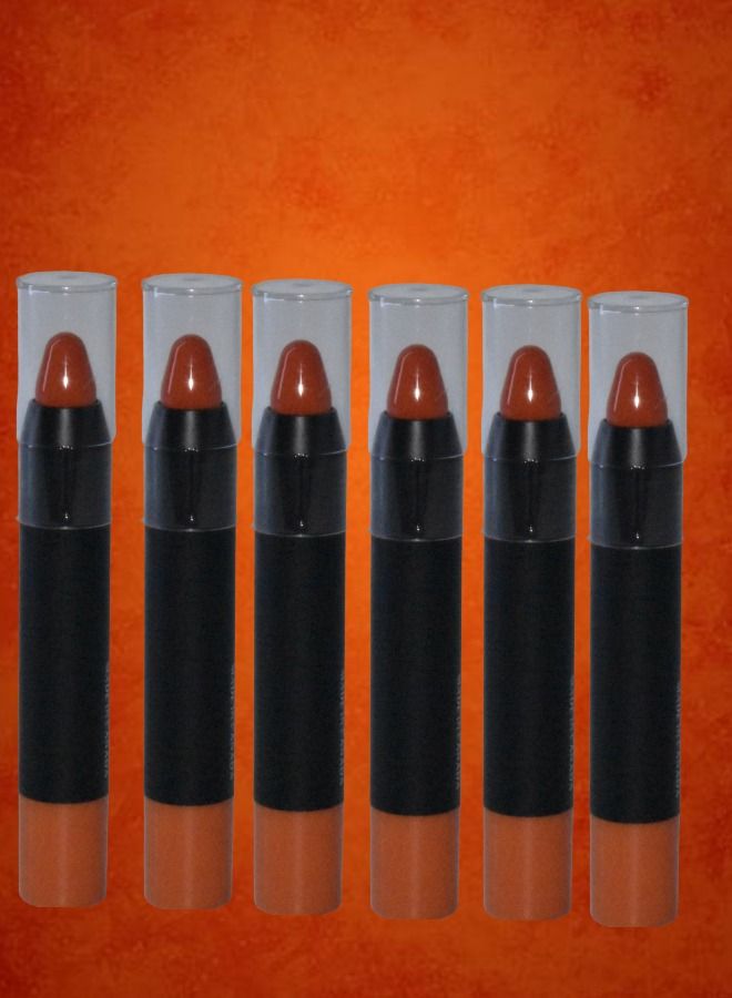 6 قطع شفاه برتقالي كريم رقم 20