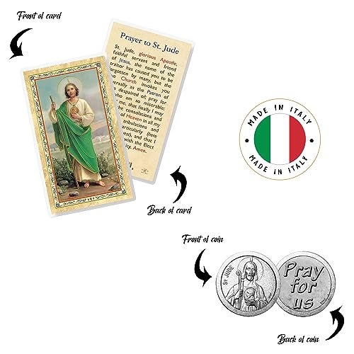 Trendzeen Laminated Saint Jude Prayer Card - Pocket Token, The Lord's Prayer - St Jude Thaddeus Token, Holy Card for Devotion - Patron Saint of Lost Causes Theme Set - 3 Items - Image 5