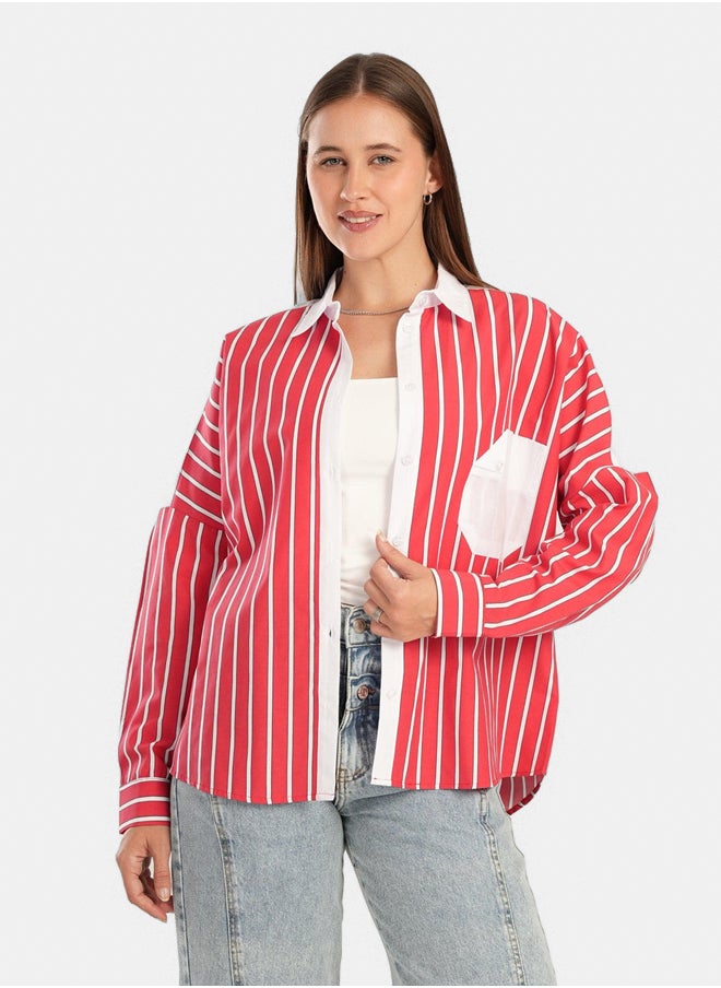 Clue Striped Watermelon & White Shirt  - Image 1