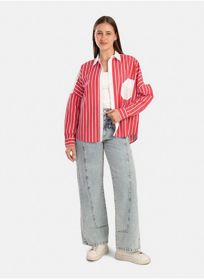 Clue Striped Watermelon & White Shirt  - Image 3