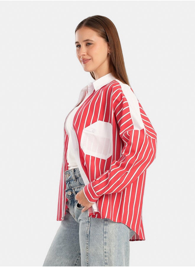 Clue Striped Watermelon & White Shirt  - Image 2