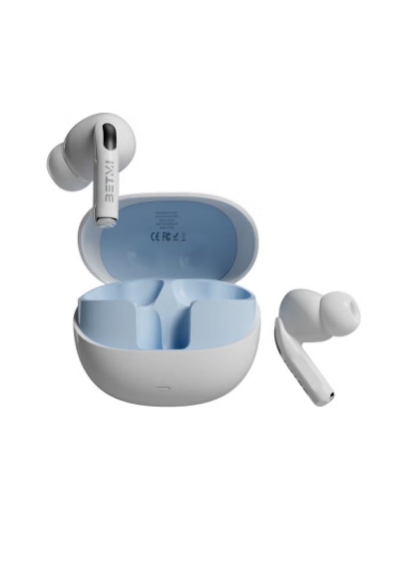 True Wireless Earbuds - Fully In-Ear Bluetooth5.4 Headphones, IPX5 Waterproof TWS With Dual Mic For Sport, Light-Weight Earphones Playtime 40+Hours with Charging Case For Android iOS/iPhone - White - Image 1