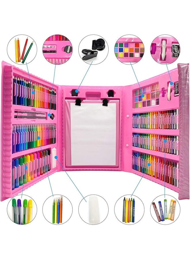 Swift 208 Pieces Double Sided Trifold Easel Art Set - Image 4