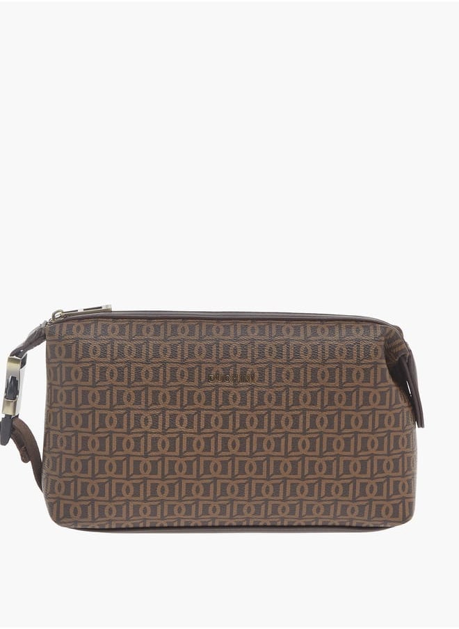 DUCHINI Mens Monogram Print Pouch With Zip Closure And Side Release Buckle Detail  - Image 1