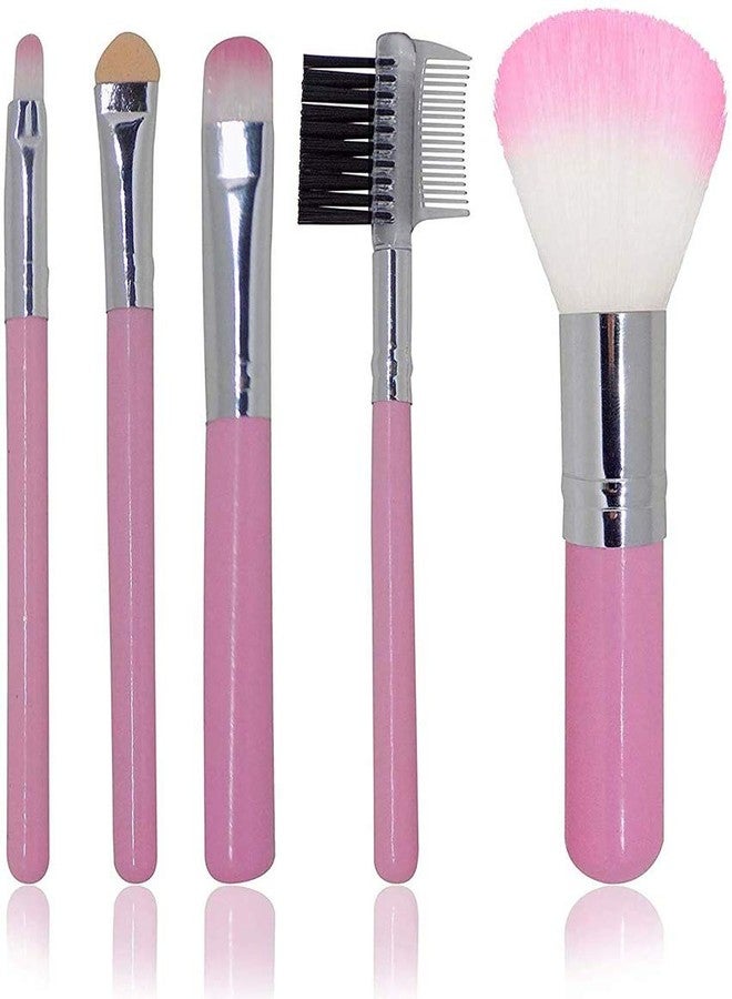 Generic Women's & Girl's Makeup Brushes - Colour : Pink - Set of 5 - Image 1