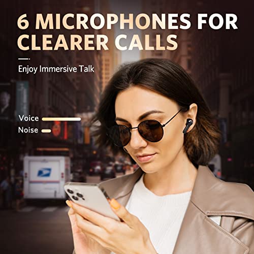 EarFun Air Pro 2 Noise Cancellation Earbuds, Active Noise Canceling Wireless Earbuds, 6 Mics Clear Call, Up to 40dB, in-Ear Detection, 34H Playtime, Wireless Charging, App Custom EQ - Image 4