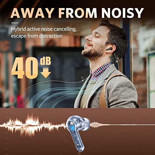 EarFun Air Pro 2 Noise Cancellation Earbuds, Active Noise Canceling Wireless Earbuds, 6 Mics Clear Call, Up to 40dB, in-Ear Detection, 34H Playtime, Wireless Charging, App Custom EQ - Image 2