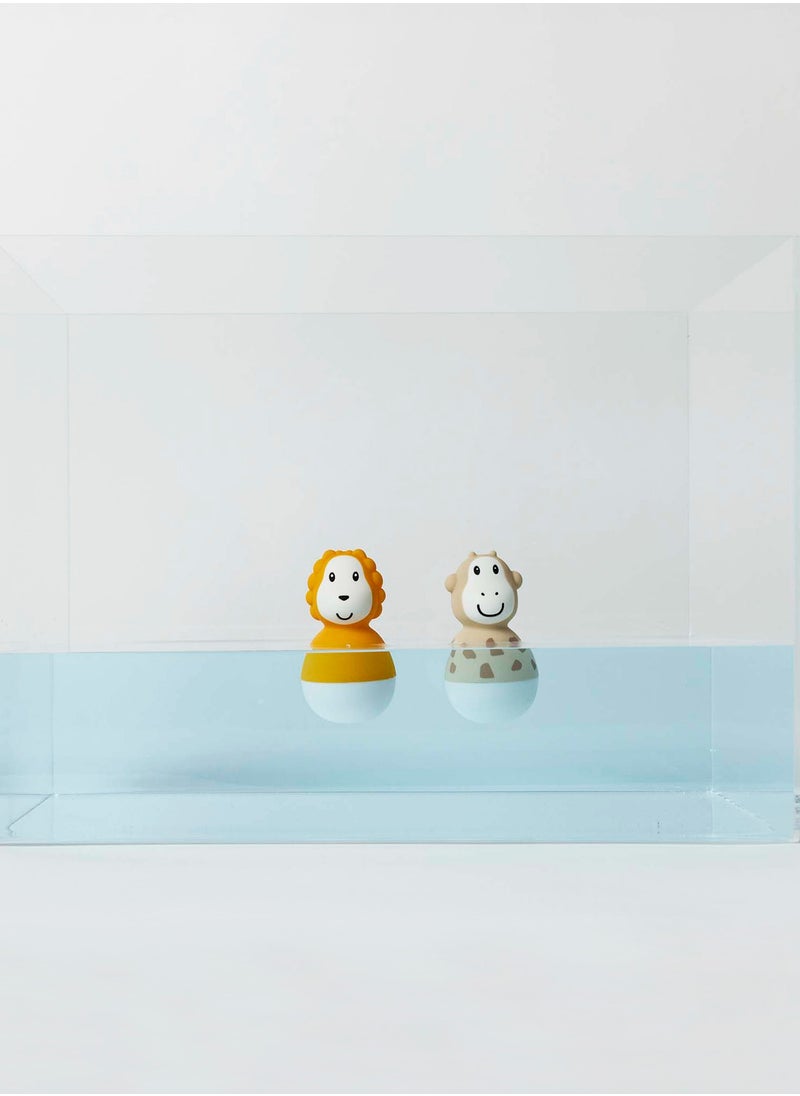 MATCHSTICK MONKEY - Bathtime Wobblers Lion & Giraffe - Image 1