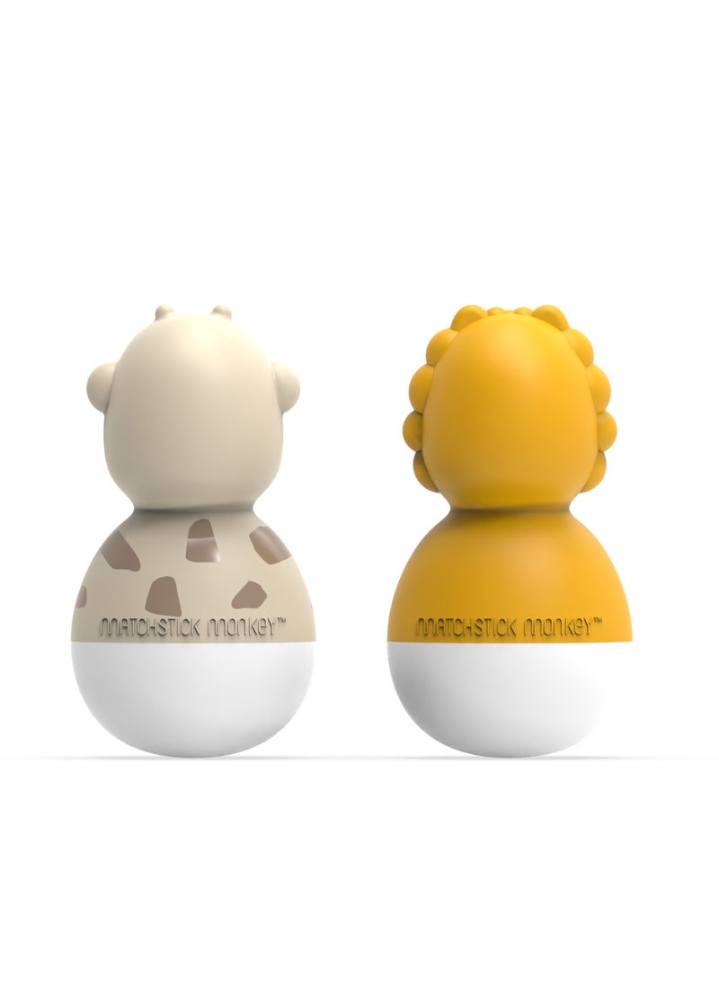 MATCHSTICK MONKEY - Bathtime Wobblers Lion & Giraffe - Image 1