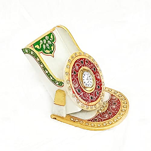 Handicraft Kingdom Mobile Holder for Car Dashboard Smart Cell Phone Stand with Inbuilt Small Clock for Office Approx Size 45 Inch Wt 1150 Gm Pack of 2 - Image 2