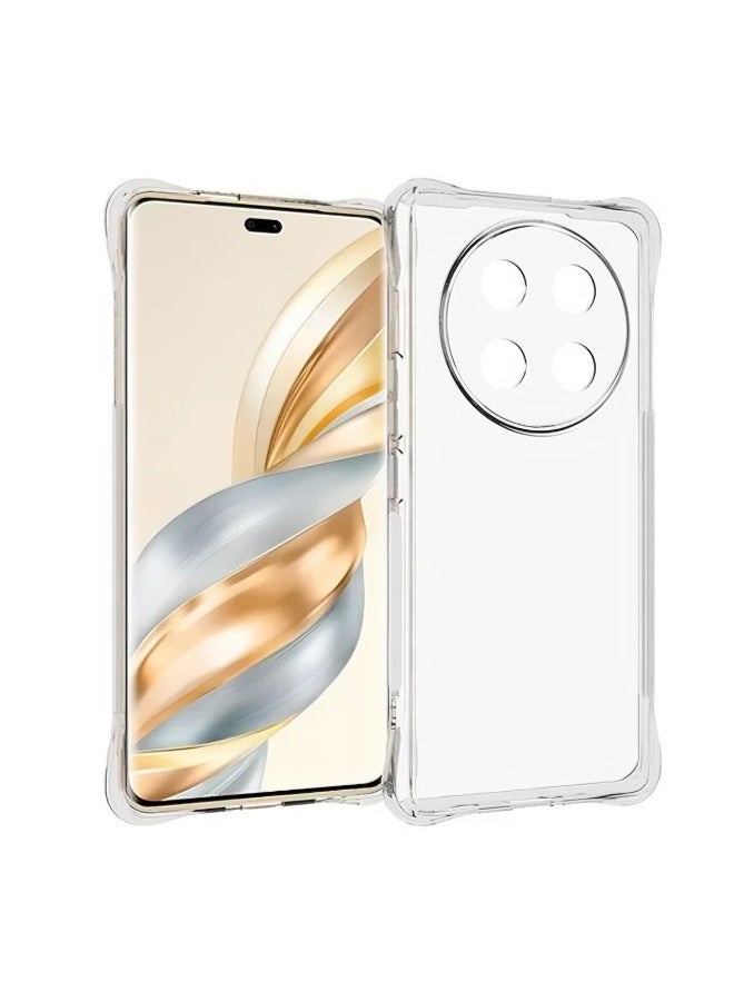 2 in 1 Honor X9c 5G Phone Case Cover & Screen Protector - Shockproof Clear Slim TPU Protective Phone Cover & Full Coverage Delicate Touch Tempered Glass Screen Protector for Honor X9c 5G Clear - Image 4