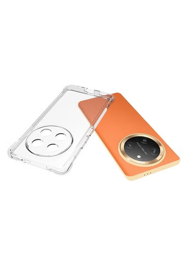 2 in 1 Honor X9c 5G Phone Case Cover & Screen Protector - Shockproof Clear Slim TPU Protective Phone Cover & Full Coverage Delicate Touch Tempered Glass Screen Protector for Honor X9c 5G Clear - Image 5