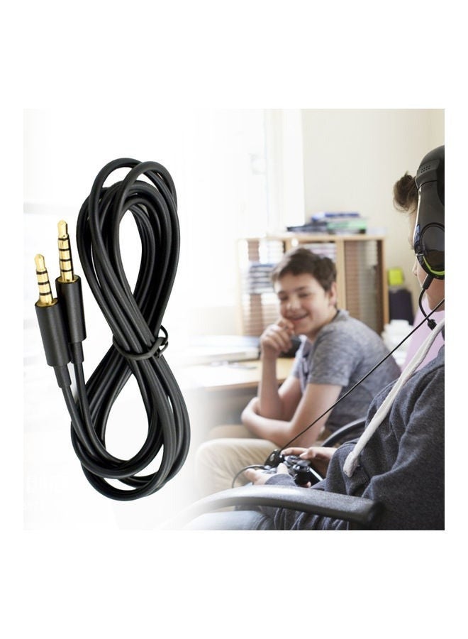 Male To Male Audio Cord Wire Headset Splitter For Astro A10 Black - Image 3