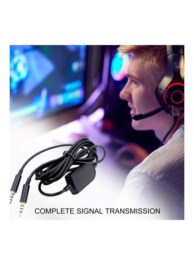Male To Male Audio Cord Wire Headset Splitter For Astro A10 Black - Image 2