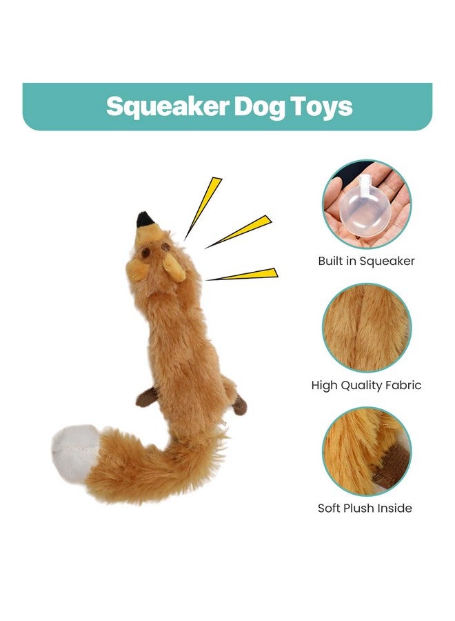 SPOT Mini Skinneeez Fox- Stuffless Dog Toy with Squeaker-No Stuffing Squeaky Dog and Puppy Toys, Unstuffed Chew Toy for Small & Medium Breeds, 1pc - Image 3