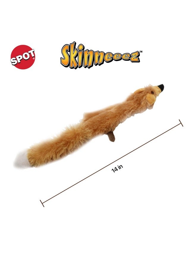 SPOT Mini Skinneeez Fox- Stuffless Dog Toy with Squeaker-No Stuffing Squeaky Dog and Puppy Toys, Unstuffed Chew Toy for Small & Medium Breeds, 1pc - Image 2