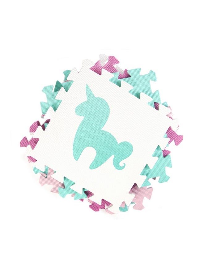 Tadpoles Tadpoles Rainbows and Unicorns Foam Playmats for Kids, 16 Interlocking Foam Tiles, Waterproof, Durable, & Long-Lasting | Total Floor Coverage 50” x 50” | for Ages 3 & Up | Pink, Blue, Purple, & White  - Image 3