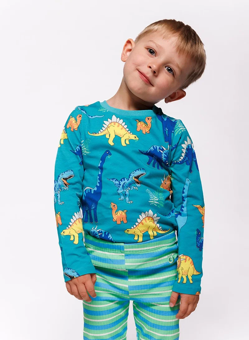Småfolk Long-sleeved top with dinosaurs
